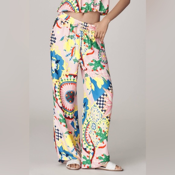 Maeve Straight-Leg Pull-On Silk Pants by Anthropologie. NWT! - Picture 2 of 5